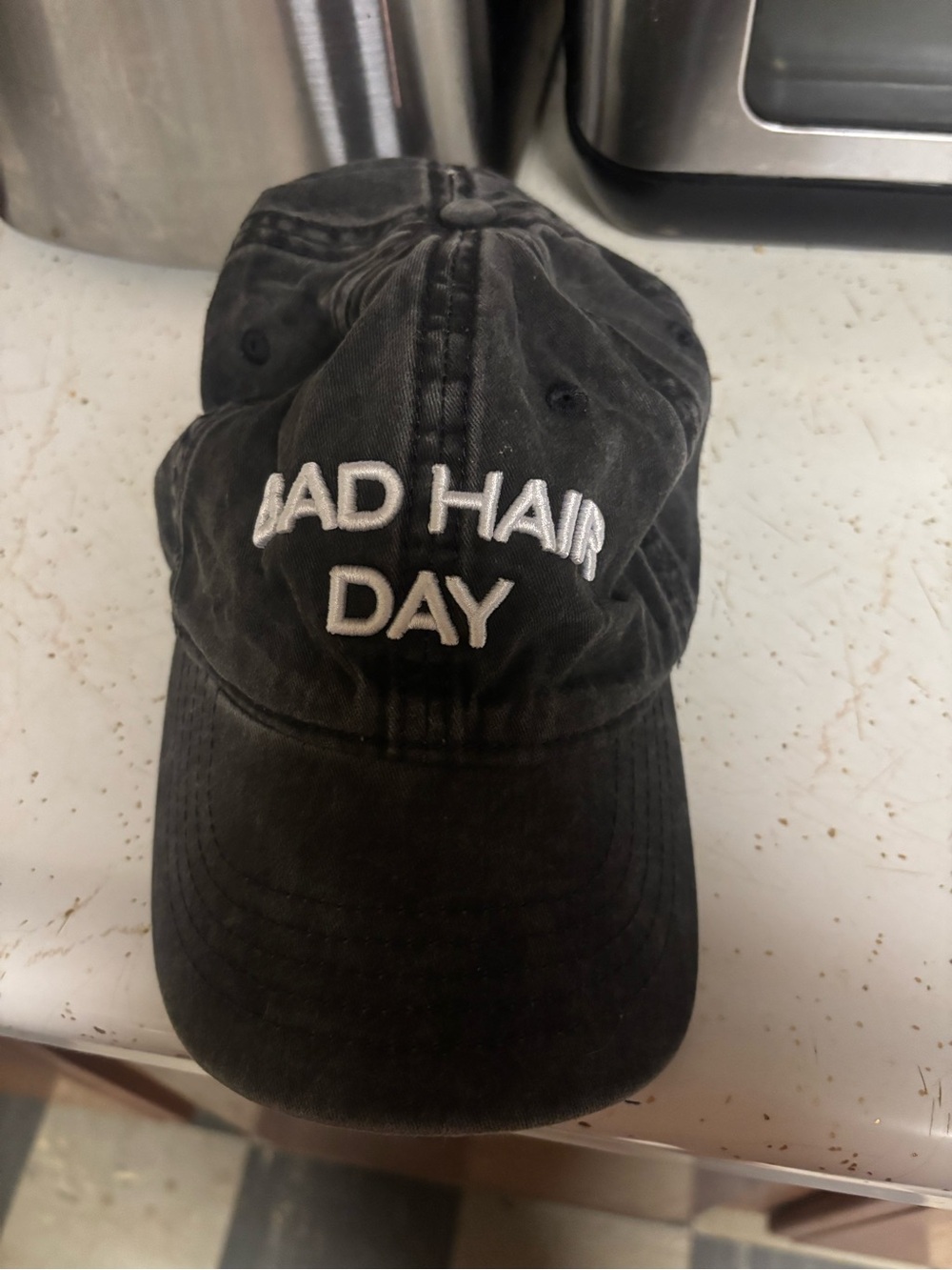 Bad Hair Day Black Baseball Cap
